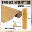 FONUNO Bamboo Wall Panel for Interior Decoration Bamboo Pole Wrap Roll Natural Wainscoting Paneling Decorative Wall Slat Covering for Living Room, Bedroom, Office (48 Inch x 96 Inch, Carbonized)