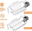 Clawfoot Tub Caddy(Shower Rod Not Included) - Stainless Steel Shower Shelves and Soap Caddy