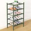 Smiry Bamboo Shoe Rack for Closet, 5 Tier Small Wooden Stackable Shoe Organizer, Free Standing Shoes Storage Shelf for Entryway, Front Door Entrance, Green