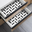 Black and White Peel and Stick Wallpaper Striped Wallpaper Herringbone Contact Paper Self Adhesive Waterproof Vinyl Roll for Bathroom Kitchen Backsplash Cabinets A Set of 17.3