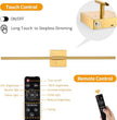 30″ Gold Battery Operated Wall Sconces Set of 2, Dimmable Wall Sconces with Remote Control, Rechargeable Sconces Wall Lighting, LED Wireless Wall Lights for Bedroom, Living Room, Bathroom