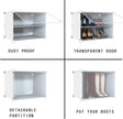 Shoe Rack Organizer, 24 Pair Shoe Storage Cabinet with Door Expandable Plastic Shoe Shelves for Closet,Entryway,Hallway,Bedroom,6 Tier