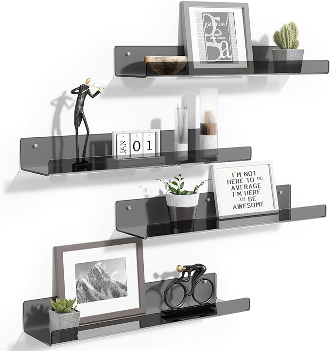 upsimples Acrylic Shelves for Wall Decor, 15