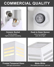 Housen Solutions Dusk to Dawn Outdoor Lighting, IP65 Waterproof Exterior Light Fixtures, 2 Pack Sensor Porch Light Outdoor Wall Sconce for House Garage, Matte White Aluminum
