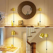 Lightess Plug in Wall Sconce with Switch, Dimmable Wall Lamp Plug in 350° Rotatable, Gold Wall Mounted Light for Restaurants Living Room Bedroom Stairway((Bulb Not Included)