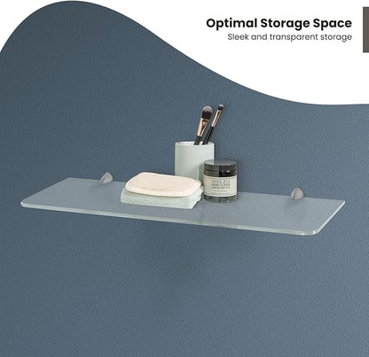 Fab Glass and Mirror Custom Acrylic Glass Shelves for Wall - 1/2"-1/4" and 1/8".Thick Glass Floating Shelves for Collectables, Photo, Toys and Home Décor