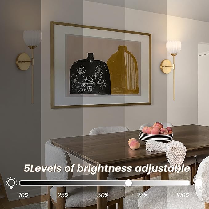 Vintage Battery Operated Wall Sconce Set of 2, Wall Lights with RGB Dimmable Bulbs and Remote,Rechargeable LED Wireless Wall Lamps for Living Room Hallway Bedroom