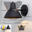 Yosoan Indoor Vanity Wall Sconce with Dimming On Off switch, 1-Light Hardwired Vintage Wall Mount Metal Lamp Fixture with 6.89