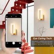 Modern LED Wall Sconces, Acrylic Gold Wall Lamp, 3000K Warm White Indoor Wall Light, Hardwired Wall Mount Lighting Fixture for Hallway, Bedroom, Study, Living Room