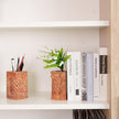Decorative Roman Column Book Ends & Vase - Heavy Duty Marble Book Ends for Heavy Books, Vintage Home Office Decor, Dual Use as Flower Vase, Natural Stone Bookends for Shelves (2PC, Red)
