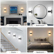 Wall Sconces Set of Two,Modern Black LED Wall Lights,12W 2700K-5000K Adjustable,Hardwired Acrylic Sconces Wall Decor Set of 2,Dimmable Wall Mount Light for Living Room Bedroom Hallway,ETL