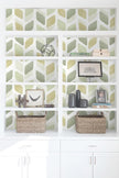 Boho Peel and Stick Wallpaper Checkered Contact Paper Neutral Geometric Wall Paper Modern Self Adhesive Removable Wallpaper for Bathroom Kitchen Cabinets Waterproof(Green/Yellow,17.3in X 32.8ft)