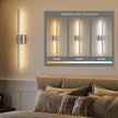 Battery Operated Wall Sconces Set of 2, Dimmable Battery Wall Sconce with Remote Control, Sand-Nickel LED Rechargeable Sconces, 30 Inch Modern Wireless Wall Lights for Bedroom, Living Room