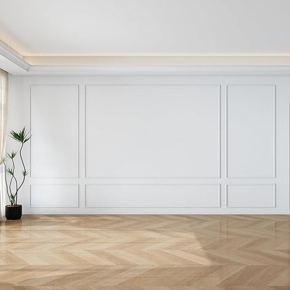 Pangda Peel and Stick Wall Molding Kit, 3D Premade Accent Molding Wainscoting Panel for Interior Wall Moulding Decor, Ready to Assemble Wainscoting Accent Panel(3 Set,35 x 68in + 99 x 68in)