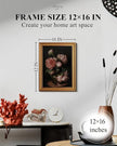 HUARCEY Framed Canvas Wall Art Prints, Bathroom Shelf Vintage Decor Aesthetic, Peony Floral Paintings Farmhouse Wall Decor, Retro Table Desk Decoration for Bedroom Living Room, 12x16Inch