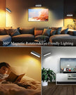 iThird Rechargeable Battery Operated Wall Sconce Set of 2: Wireless Black Wall Lights Battery Powered Magnetic 360° Rotation Cordless Scone Adhesive LED Wall Mount Lamp for Bedroom Reading Picture RV