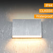 FUDESY LED Wall Sconce, White Plastic Modern Wall Lighting Fixtures, Indoor Outdoor Up and Down Wall Lamp for Living Room Bedroom Hallway Corridors, 3000K, Warm White, 2-Pack