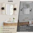 Wall Sconces Set of Two, Black and Gold Bathroom Wall Sconces with Clear Glass,Hardwired Modern Sconces Wall Decor Set of 2 Wall Light for Bathroom Mirror Bedroom Living Room Hallway Vanity