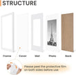 upsimples 12x18 Picture Frame Set of 5, Display Pictures 11x17 with Mat or 12 x 18 Without, Wall Gallery Poster Frames, White