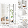White Rectangle Mirror, Metal Framed Wall Mounted Mirror Modern Window Hanging Mirrors for Bedroom Living Room Fireplace 18x26 Inch Decor