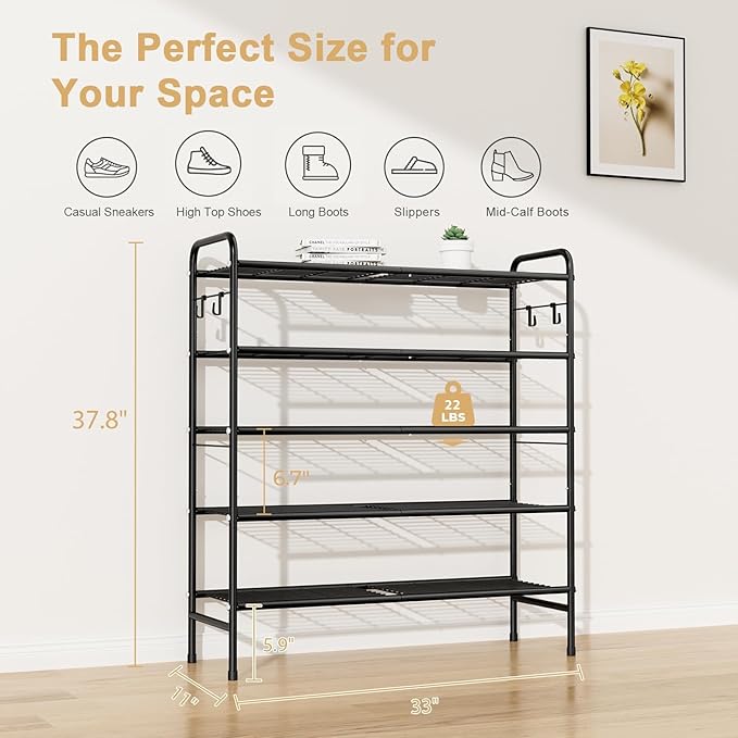 5 Tier Shoe Rack 33