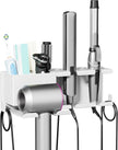Hair Dryer Holder, Hair Tool Organizer Wall Mount, Metal Blow Dryer Holder, Curling Iron Holder, Curling Iron, Hair Dryer Wall Mount, Bathroom Accessories Tools Organizer, White