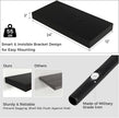 Floating Shelves for Wall, 24 Inch Wide x 12 Inch Deep Floating Shelves, Long Wood Floating Wall Shelf Shelves for Living Room Bathroom Bedroom Kitchen Home - (Black, 24