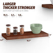 Floating Shelves (Set of 2) – Wall Mounted Shelves for Home Décor and Storage, Natural Pine Wood, Suitable for Living Room and Bedroom (Brown, 15.7