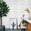 Cohoo Home Brick Wallpaper Peel and Stick Contact Paper 787inL 18inW Faux 3D Brick Contact Paper for Wall White Gray Self Adhesive Removable Wallpaper Backsplash Bedroom Wall Sticky Waterproof Thick