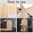 Tatuo 2 Pieces Boho Wall Shelf Decor Floating Shelves for Wall Wooden Hanging Holder for Living Room Bathroom Bedroom Office Nursery Decoration(Rainbow)