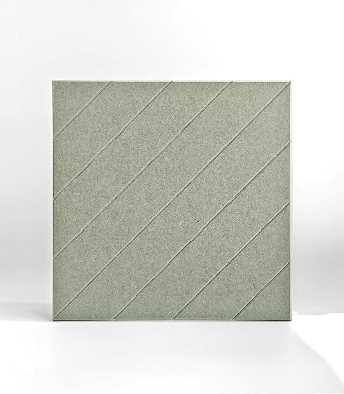 21.65" Large Square Acoustic Panels 4-Pack - Sound Absorbing Wall Panels, Noise Reducing Soundproof Decorative Felt Tiles for Home Office, Studio, Living Room - Sage