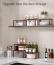 Cabinet Organizer Shelf(Set of 3),Bamboo Kitchen Counter Shelves for Countertop and Cabinet,Stackable Shelf Spice Racks,Medium(Brown)