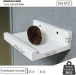 Z metnal Small Floating Shelves, Natural Wooden Display Wall Shelf for Picture Ledge, Nursery Floating Shelves, White, Wall Mounted, 8 x 5.5 inch, 2 Pcs