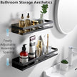 15.7inches Stainless Steel Wall Mounted Floating Shelves for Kitchen,Bathroom,Living Room Storage Shelf,Rust Protection, Easy to Clean