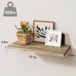Fixwal Wall Floating Shelves for Room Decor, 4 Sets Floating Shelves for Wall Storage, Wood Wall Mounted Shelf for Bedroom Decor, Bathroom Storage, Book Shelf for Wall-Rustic Brown | for Room Decor, Floating Shelves, for Wall Storage, for Bedroom Decor...