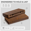 Homeforia Classic Walnut 12 inch Floating Shelf, High End Solid Real Wood Small 12inch Floating Shelves for Wall Mounted, 12in Floating Shelves, Heavy Duty Bracket, 12 X 6.5 X 1.75 inches, Set of 2