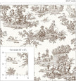 NextWall Chateau Toile Peel and Stick Wallpaper (Sable Brown)
