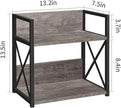 YINMIT Countertop Shelf Organizer,Coffee Bar Accessories,Spice Rack,Coffee Counter Shelf,2 Tier Coffee Organizer Station for Mugs,Cups,Cream,Syrup(Rustic Grey, Medium)