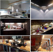 AIBOO LED Under Counter Light Rigid Bar Kit, Plug in Corded Under Cabinet Lighting with 12V LED Dimmable Switch for Counter Shelf Showcase Display Lighting (6 Panels,Warm White)