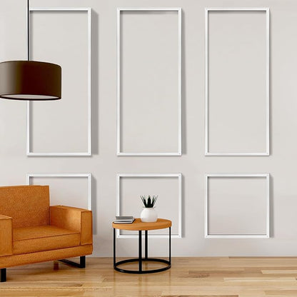 30 Piece Peel & Stick Wall Molding Kit, Pre-Cut Wainscoting Panels with Self-Adhesive Trim, Easy Install Wall Decor for Office Home Bedroom Living Room