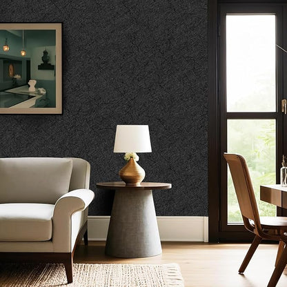 Dark Grey Peel and Stick Self Adhesive Wallpaper - Removable Waterproof Bathroom Countertop Contact Paper 15.7" X 118" - Kitchen Vinyl Wrap for Cabinet Countertops - Wall Cover Counter Top Paper