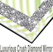 Crush Diamond Mirrors Wall Decor 6inch Mirror Tiles for Crafts, 8 Pack Square Silver Diamond Glass Mirrors for Home Wall Decor, Mosaics DIY.