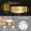 3Pack Wireless Picture Light,Battery Operated Painting Light with Remote,Magnetic Timer Display Art Lamp for Wall,Dimmable Picture Frame Light for Frame Artwork,Wall Decor Puck Lights-Gold