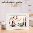 puthiac 4x6 Solid Oak Wood Picture Frame, Fits 3x5 with Mat or 4x6 Without Mat, Wall or Tabletop Display with Stand, Vertical or Horizontal, Plexi Front, 1 Pack, White