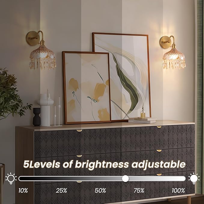 Vintage Battery Operated Set of Two,Wireless Wall Sconces Dimmable Rechargeable Battery, 12 Colors RGB Lamp with Remote for Dining Room Hallway Living Room