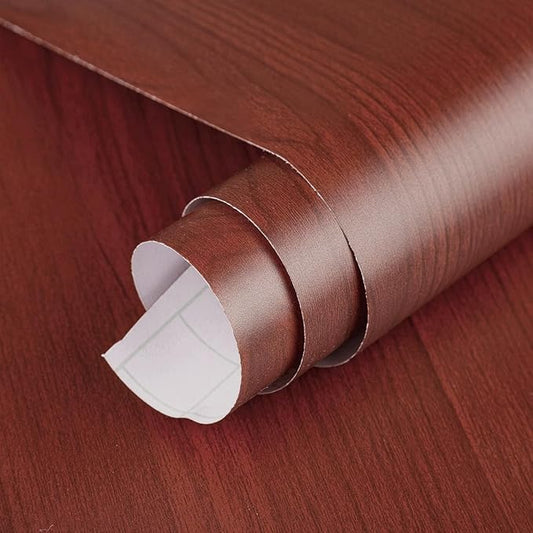 BAYYA Red Cherry Wood Grain Contact Paper for Cabinets and Drawers Mahogany Wallpaper Peel and Stick Countertops 24×354inch Wood Vinyl Wrap Wood Stickers Counter Top Covers