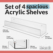 NATURE SUPPLIES Acrylic Bookshelf, Set of 4, 16