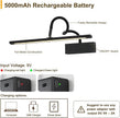 JOOSENLUX Wireless Picture Light with Remote Control Battery Powered Art Light 15.75 Inch Black Gallery Light Dimmable and Timer Function for Pictures, Display, Artwork, Gallery