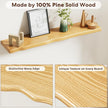 Floating Shelves for Wall Rustic Farmhouse 36 Inch Floating Shelf Bathroom Wooden Shelves for Wall Mounted Live Edge Pine Shelf with Unique Natural Grain for Living Room Bedroom Kitchen (Natural)