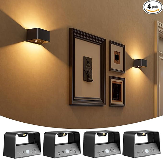NIORSUN Motion Sensor Wall Light, 5000mAh Battery Operated Wall Sconce with Remote, 3CCT Dimmable Rechargeable Wall Lights,Wireless Sconces for Living Room Bedroom Hallway
